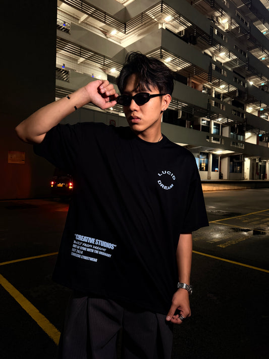 LUCID DREAM OBSIDIAN BLACK TEE