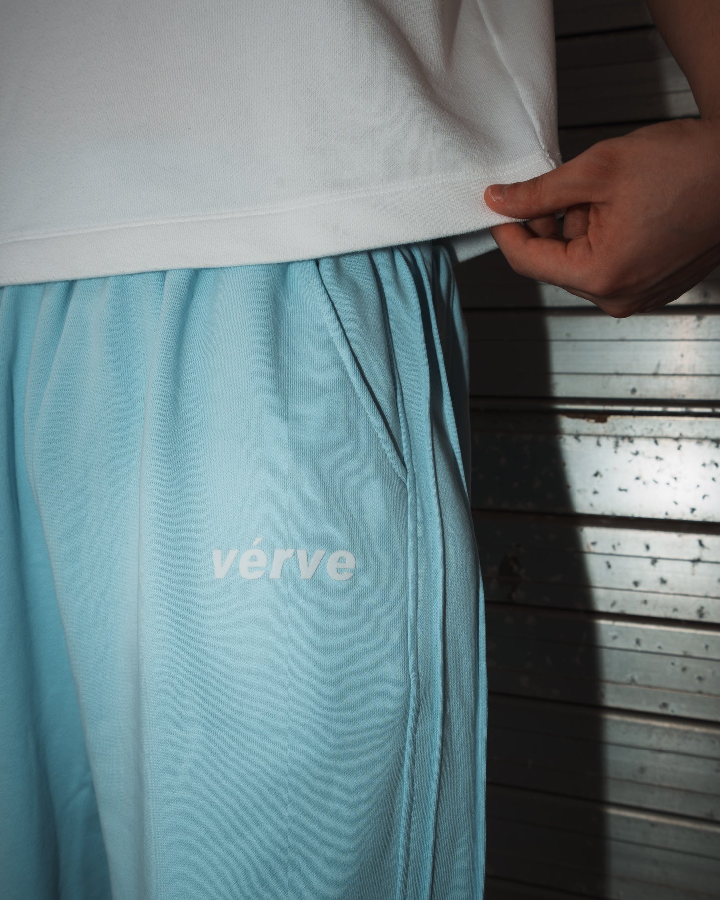 PLEATED SWEATPANTS — BABY BLUE EDITION