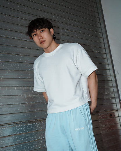PLEATED SWEATPANTS — BABY BLUE EDITION