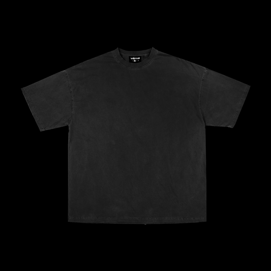 OBSIDIAN BLACK / LUNA WHITE OVERSIZED CROPPED TEE